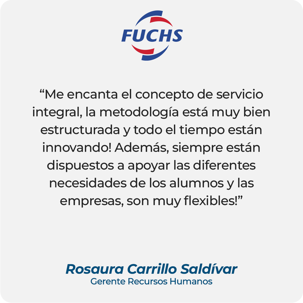 Testimonio de cliente de Rosaura Carrillo Saldívar, Gerente Recursos Humanos en FUCHS.